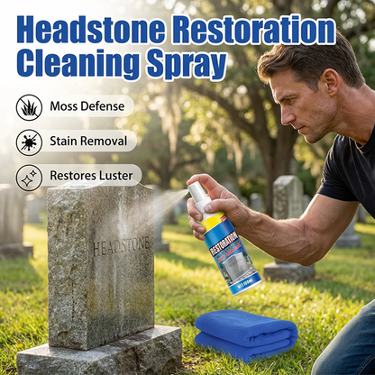 upsell 60% off⏰BUY 2 GET 1 FREE!🎁Headstone Cleaning & Restoration Spray – Remove Stains Instantly