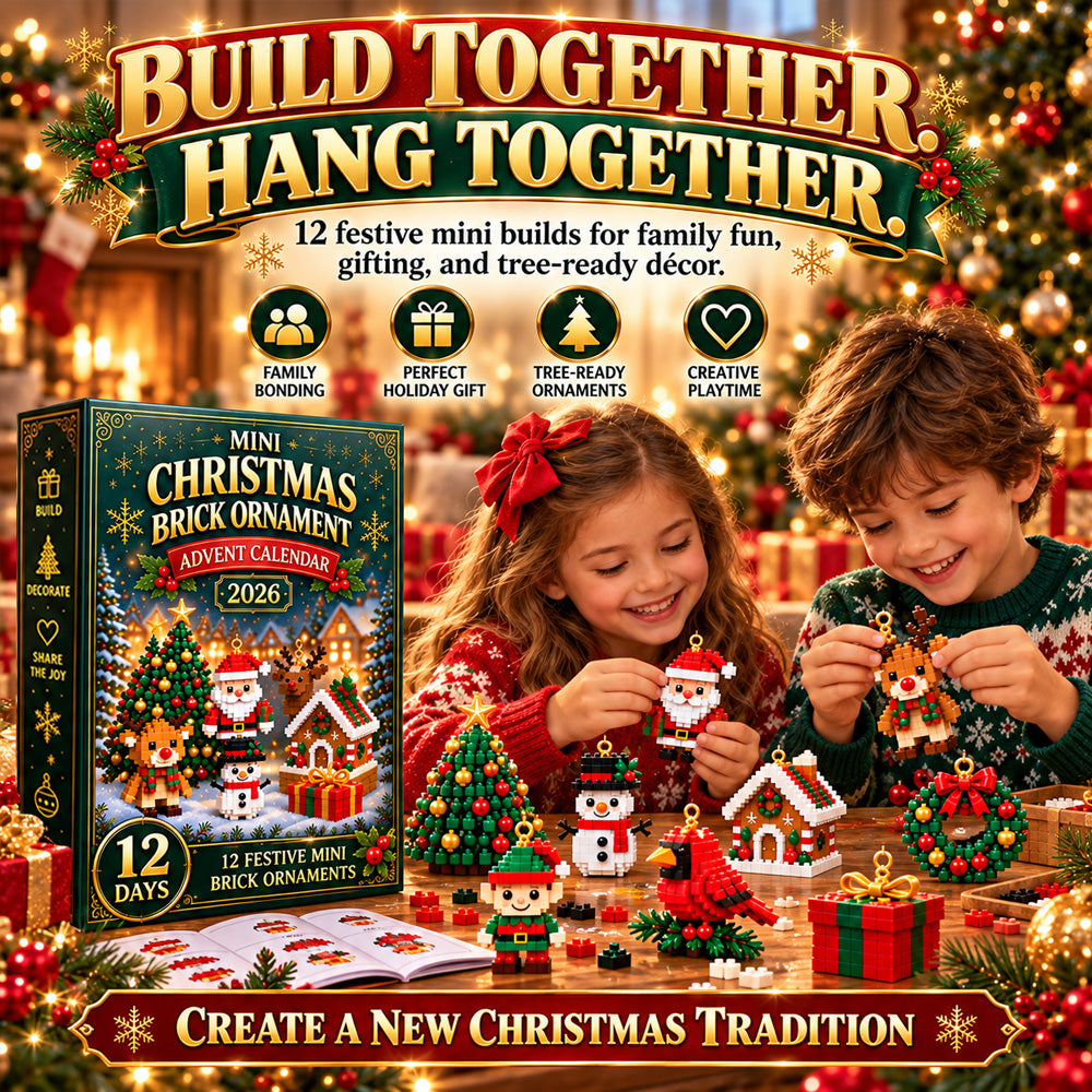 upsell⏳ Last day to save 49% – 🎄12-Day Mini Christmas Ornament Advent Calendar | 12 unique festive buildable designs with hanging loops—perfect for decorating Christmas trees, wreaths, and holiday displays 🧱