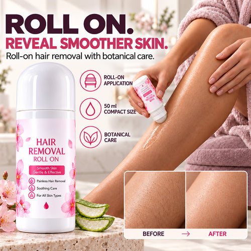 👑 LIMITED-TIME 50% OFF! | Gentle Smooth Roll-On Body Hair Removal—Smooth Legs, Bikini Line & Underarms in Minutes, No Razor Burn, No Wax, No Mess