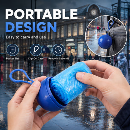 🌧️ 50% OFF! Pocket-Size Emergency Rain Poncho, Ball-Packed Waterproof Raincoat, One-Size Lightweight Rain Protection for Travel, Hiking & Outdoor🌈