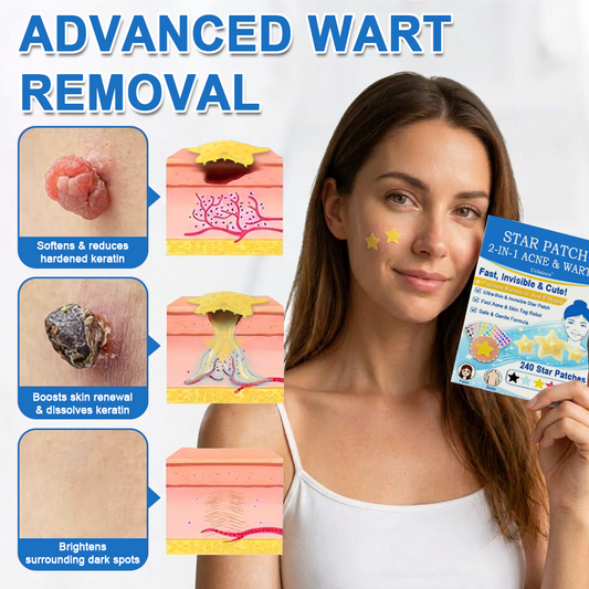 🌈 2-in-1 Microneedle & Hydrocolloid Star Patch | Acne, Raised Moles, Flat Warts & Skin Tags Remover | 6 Colors Pimple Patch for Face & Neck | Invisible Star Zit Stickers | 240 Count🔥