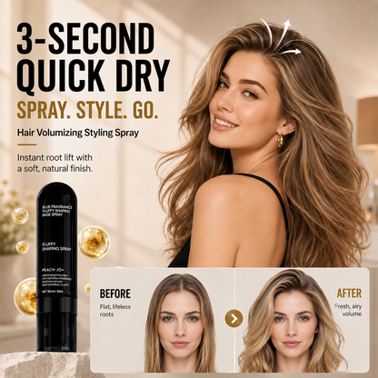 ☀️ Summer Hair Rescue 💇🏻‍♀️ 3-Second Volume Boost! Instantly Create Fluffy & Elegant Hairstyles! 👩 Peach-Scented Volumizing & Setting Spray