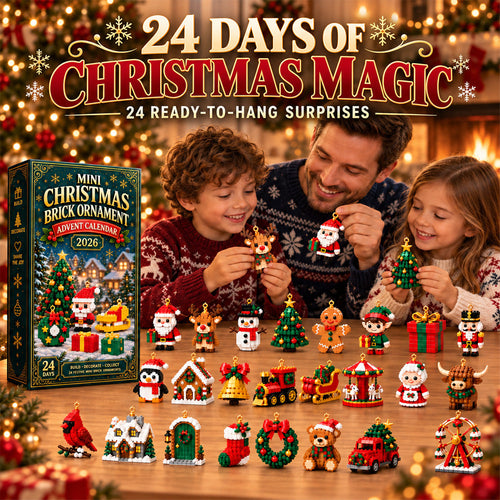 ⏳ Last day to save 49% – 🎄 24-Day Mini Christmas Ornament Advent Calendar | 24 unique festive buildable designs with hanging loops—perfect for decorating Christmas trees, wreaths, and holiday displays