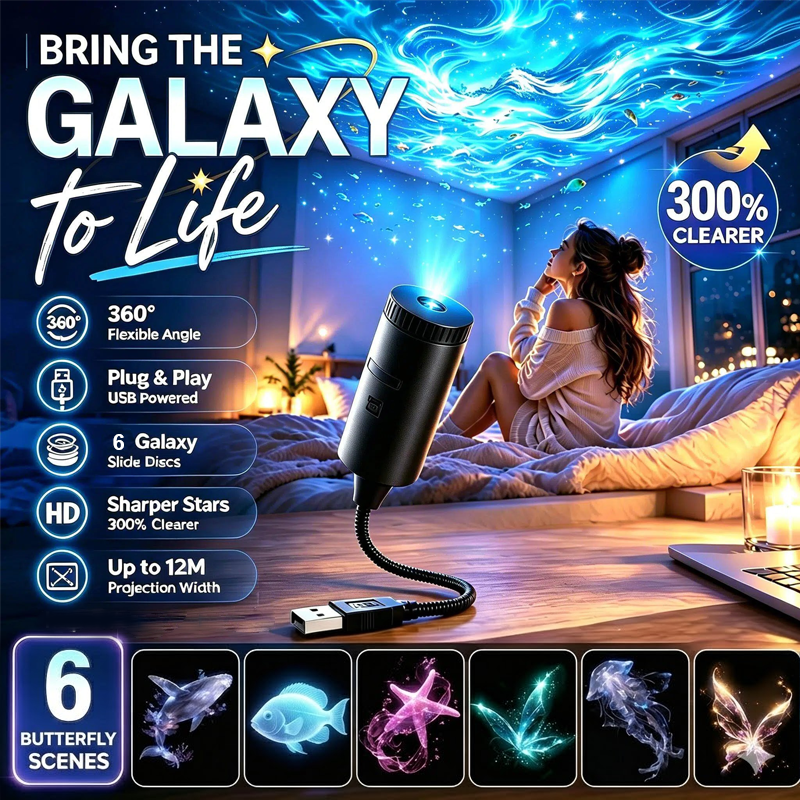 Celsiora®🥳Plug-and-Play HD Galaxy & Ocean Projector Night Light🥳50,000+ Happy Users