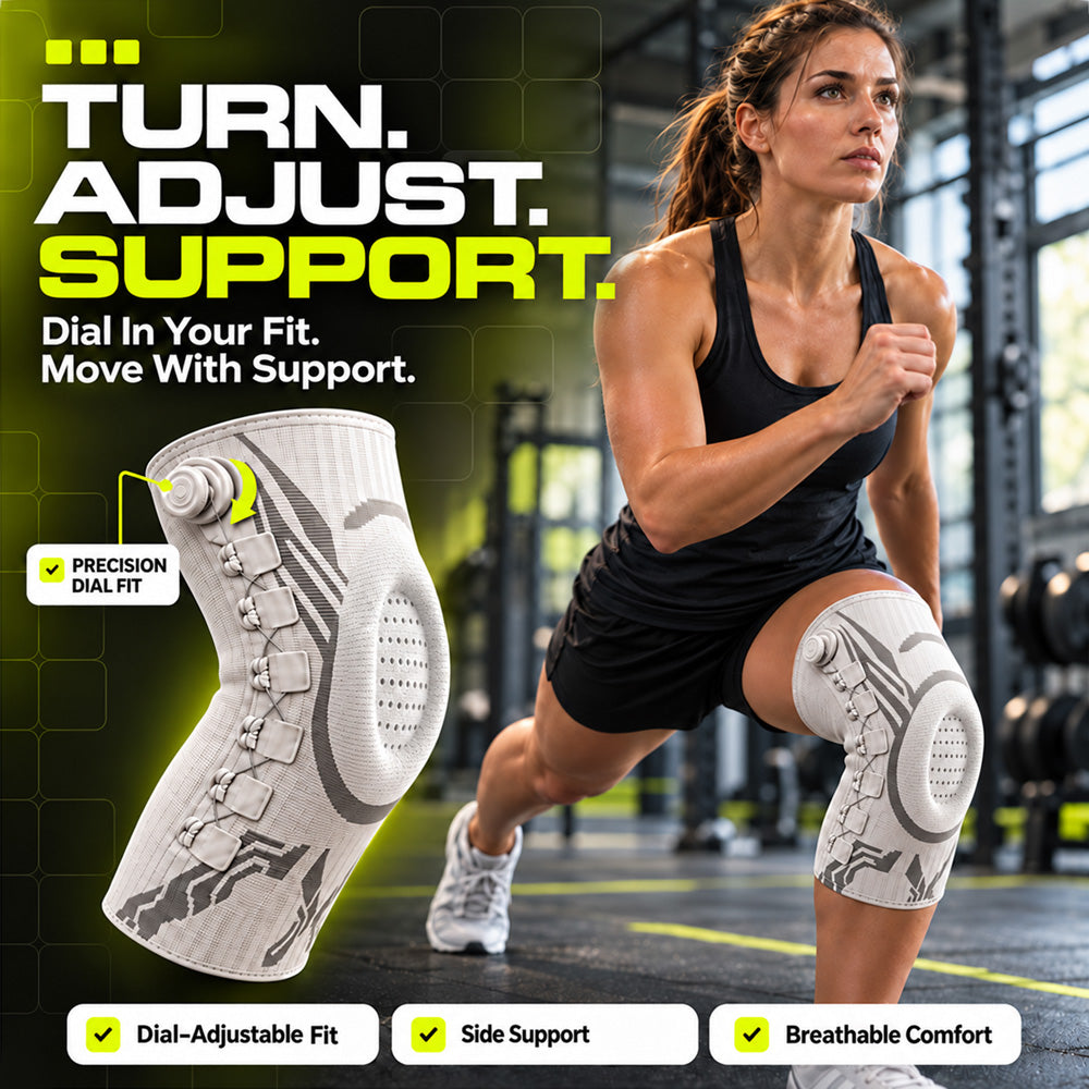 🏃Professional Adjustable Sports Knee Support Brace – Compression, Stability & Secure Fit for Active Movement