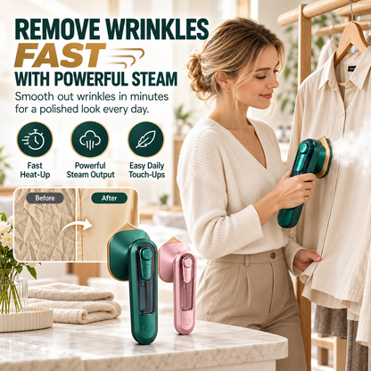 Micro Steam Iron – Fast, Portable Wrinkle Remover, No Overheat