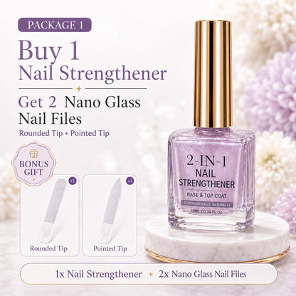 💅 50% OFF !! ⏰ Lilac Glossy Nail Strengthener – Strengthen Weak Nails & Restore Natural Shine
