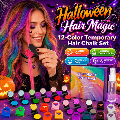 🔥Last Day 50% OFF🌈12-Color Temporary Hair Chalk Applicator Set🎁