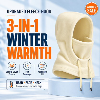 🥳2026 HOT SALE🥳💞50K+ SOLD! 🧣❄️ 50% OFF! 3-in-1 Winter Balaclava – windproof fleece covers head, neck, face & ears. Adjustable fit for skiing, cycling & cold weather!