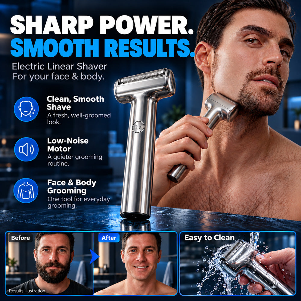 🪒Men's Rechargeable Foil Electric Shaver ⚡🧔– Efficient Close Shaving, Cordless Portable Wet & Dry Beard Razor for Daily Grooming