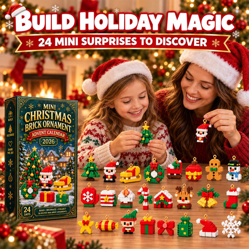 🎉🎉 Last day to save 49% – 🎄 24-Day Mini Christmas Ornament Advent Calendar | 24 unique festive buildable designs with hanging loops—perfect for decorating Christmas trees, wreaths, and holiday displays 🧱