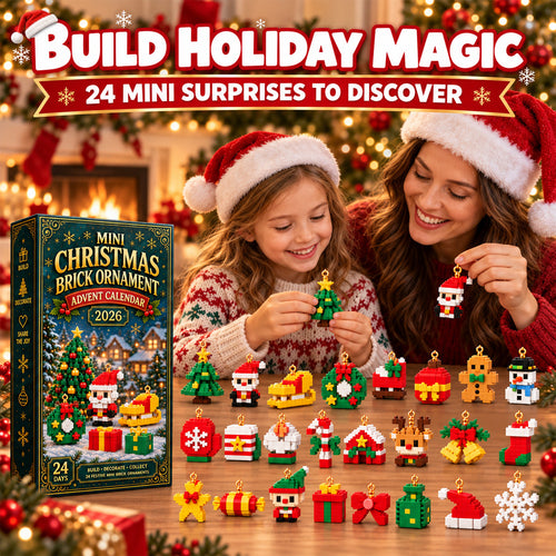 🎉🎉 Last day to save 49% – 🎄 24-Day Mini Christmas Ornament Advent Calendar | 24 unique festive buildable designs with hanging loops—perfect for decorating Christmas trees, wreaths, and holiday displays 🧱