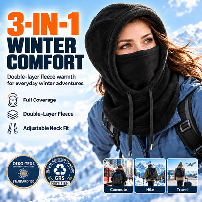 🥳2026 HOT SALE🥳💞50K+ SOLD! 🧣❄️ 50% OFF! 3-in-1 Winter Balaclava – windproof fleece covers head, neck, face & ears. Adjustable fit for skiing, cycling & cold weather!