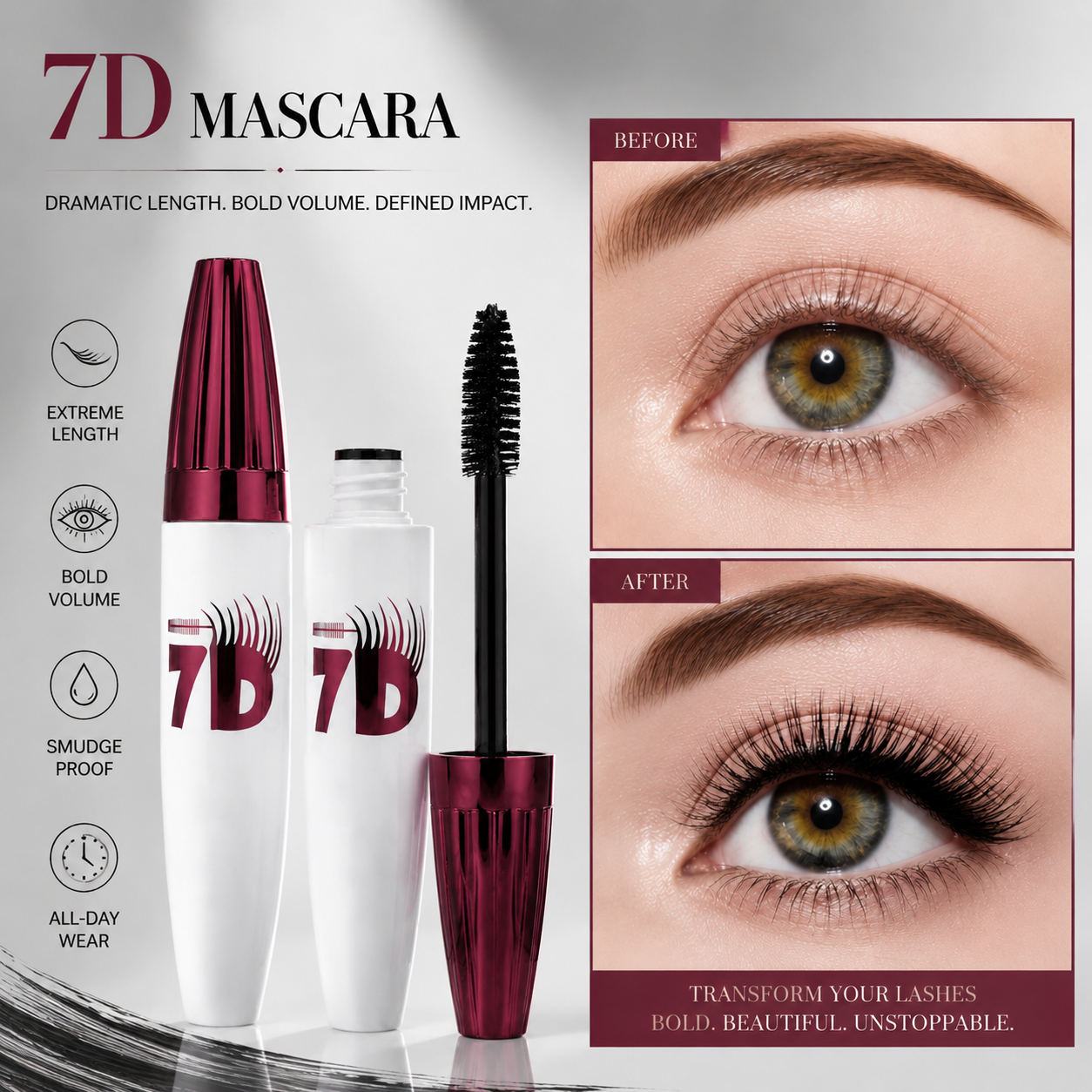 🔥Last Day—BUY 1 GET 1 FREE！！⏰✨Smudge-Proof Curling & Lengthening Mascara