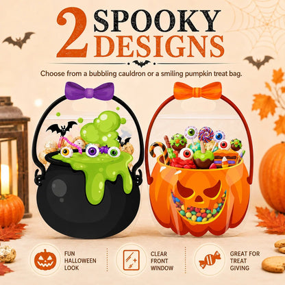 🎃 2026 Halloween Early Deal! 👻 40% OFF🎉Halloween Goodie Bags 🧡 Pumpkin & Cauldron Treat Bags for Trick-or-Treating, Parties & Spooky Fun 🍬 — Devareon®