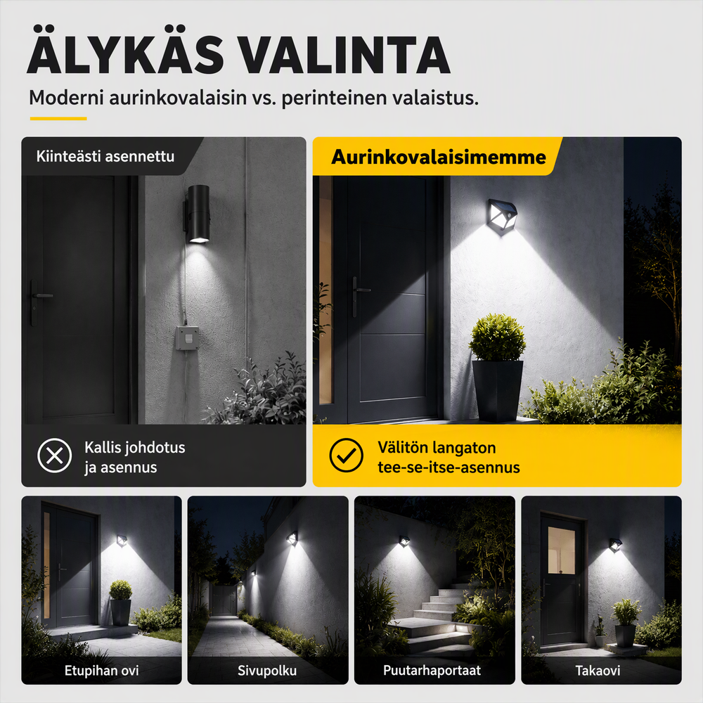 🌙💡 100 LED Solar-Powered Wall Light – 120° Motion Sensor, IP65 Waterproof Protection & Automatic Lighting for Gardens and Outdoor Spaces ☀️