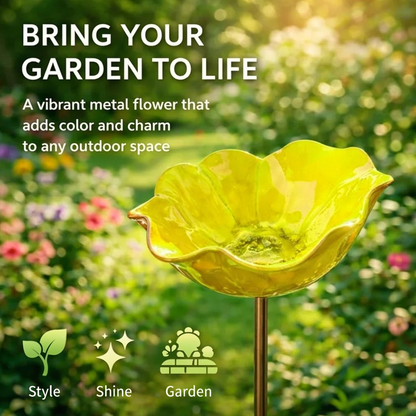 💖🎁 Mother's Day gifts for 2026 with 49% off 🎁Handcrafted metal garden stake featuring a flower and a bird 🐦
