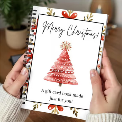 🔥Shockingly low price🎁Ready for Christmas!🎅Christmas Gift Card Booklet -👍DIY Spiral-Bound Christmas Gift Card Holder Book