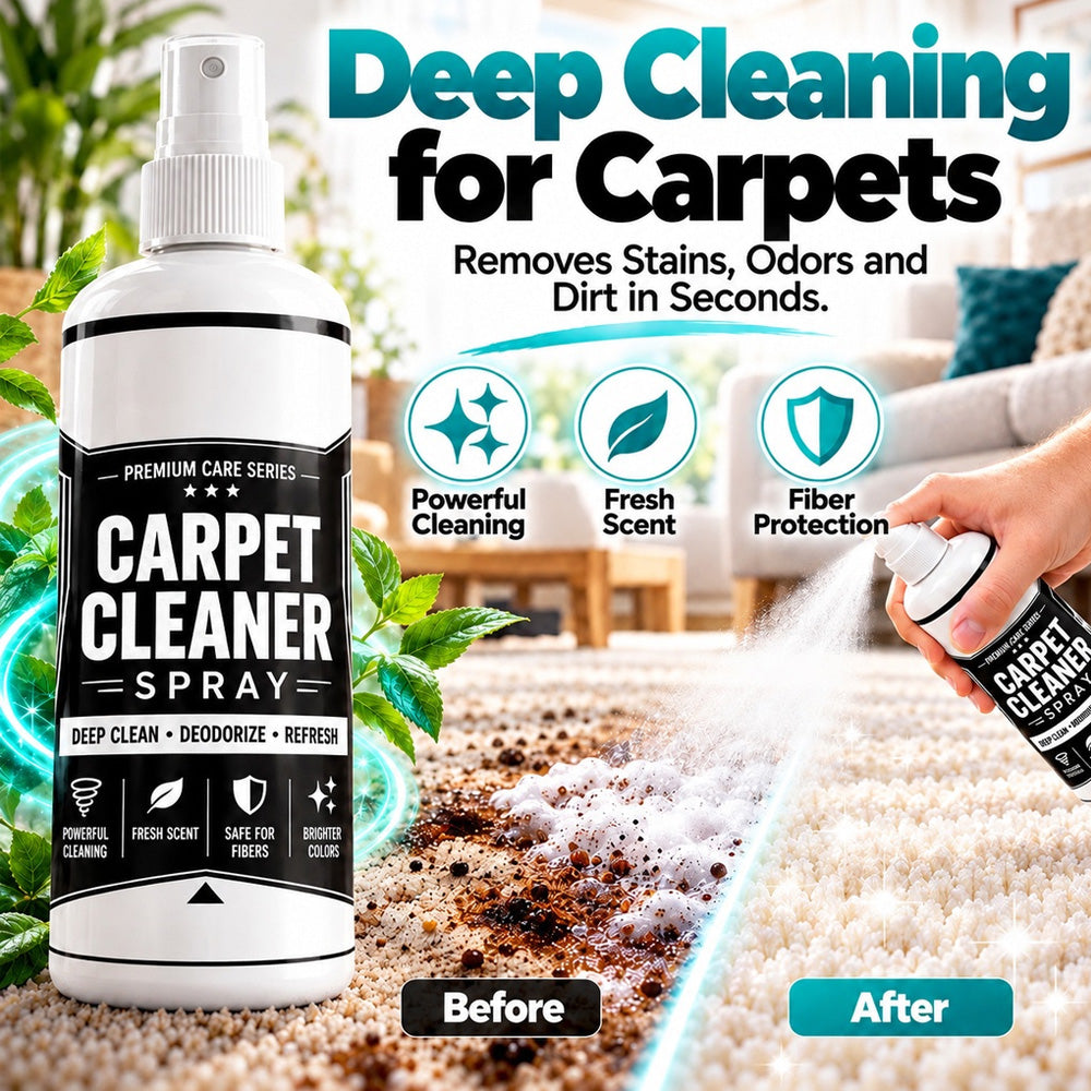 💥👀Shockingly low price!⏰🧼No-Scrub Deep Clean Carpet Spray | No Rinse Spot Stain Remover For Pet Paws 🐾, Coffee Spills ☕, Sofa & Car Upholstery 🚗