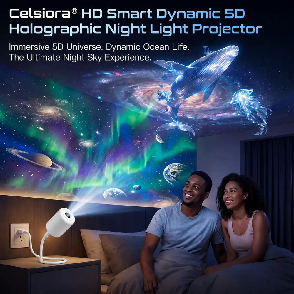 upsell Celsiora® Night Light Projector - Smart Holographic Star Projector