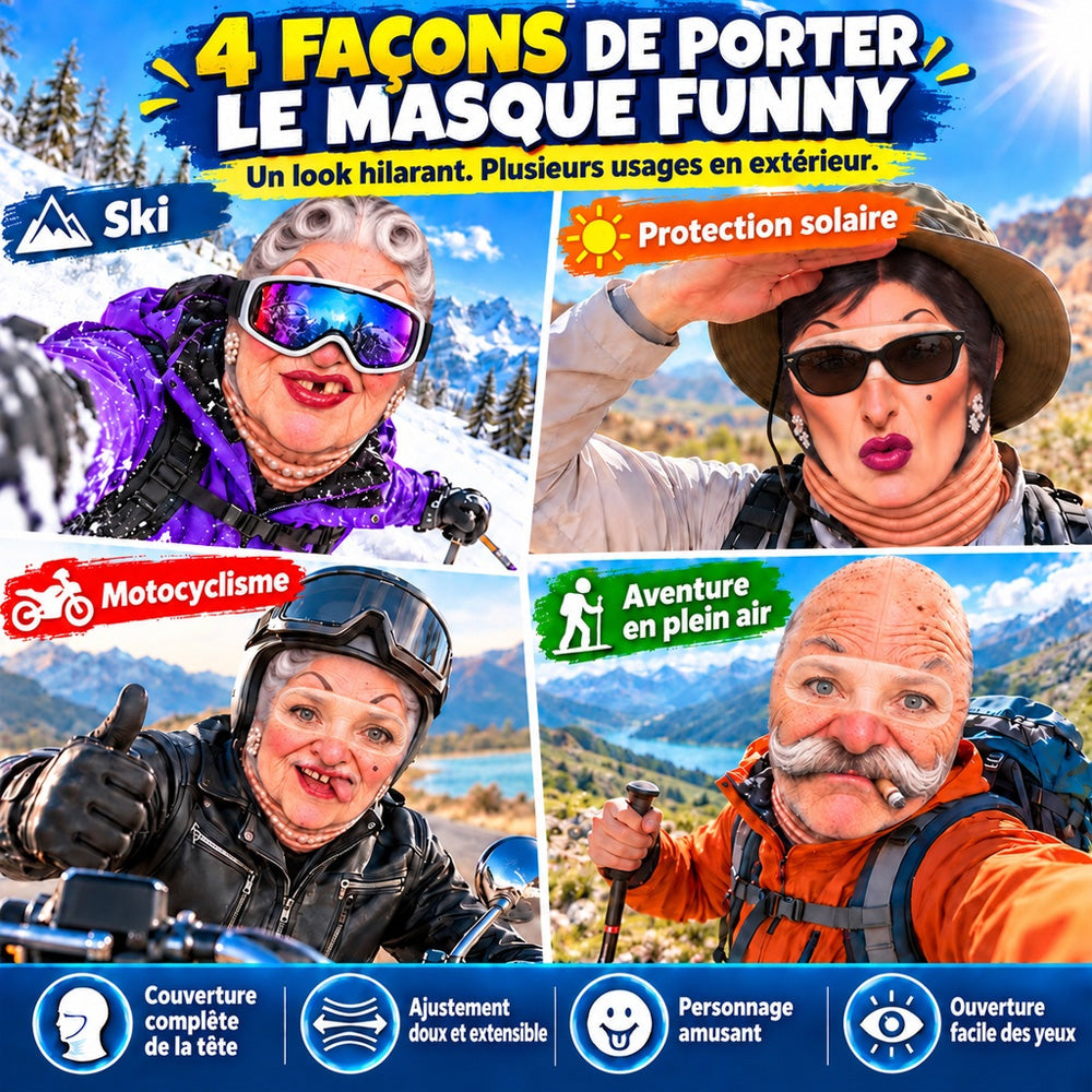 ⏳ Save 49% Today Only! 😂 Funny Thermal Balaclava – Warm, Soft & Stretchy ☁️ Hilarious Designs & 4 Ways to Wear for Skiing, Outdoor Adventures & Everyday Comfort 🎿❄️