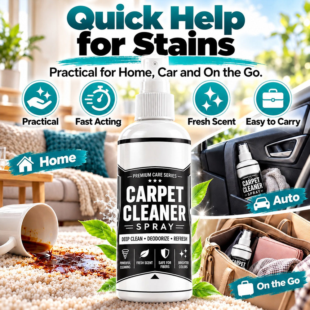 💥👀Shockingly low price!⏰🧼No-Scrub Deep Clean Carpet Spray | No Rinse Spot Stain Remover For Pet Paws 🐾, Coffee Spills ☕, Sofa & Car Upholstery 🚗
