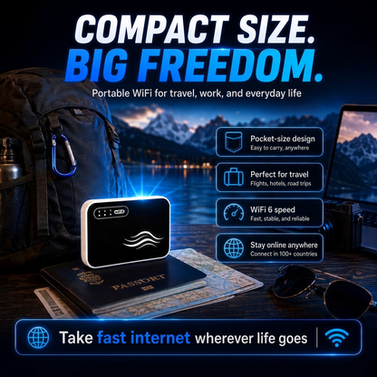 👉👉 50% OFF 📶 Stay connected anywhere – pocket-sized WiFi for travel, work & everyday life.
