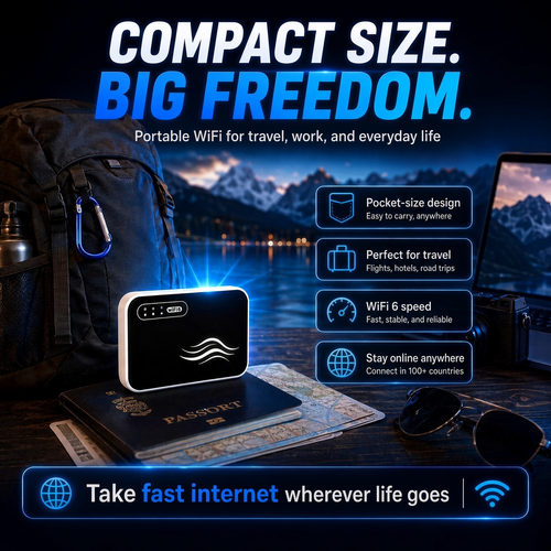 👉👉 50% OFF 📶 Stay connected anywhere – pocket-sized WiFi for travel, work & everyday life.