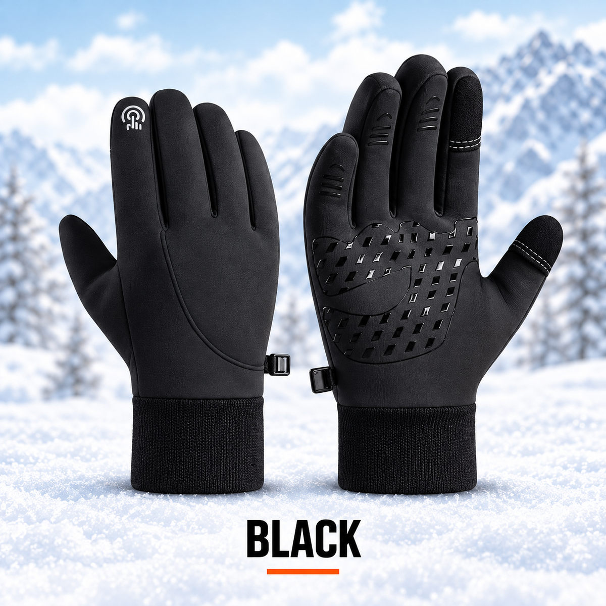 Winter Thermal Gloves for Men and Women Windproof Cold Resistant Touchscreen Non Slip Gloves for Cycling