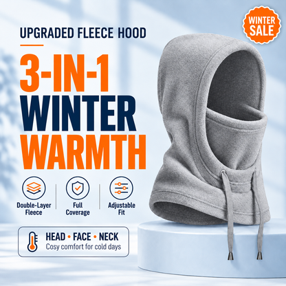 🥳2026 HOT SALE🥳💞50K+ SOLD! 🧣❄️ 50% OFF! 3-in-1 Winter Balaclava – windproof fleece covers head, neck, face & ears. Adjustable fit for skiing, cycling & cold weather!