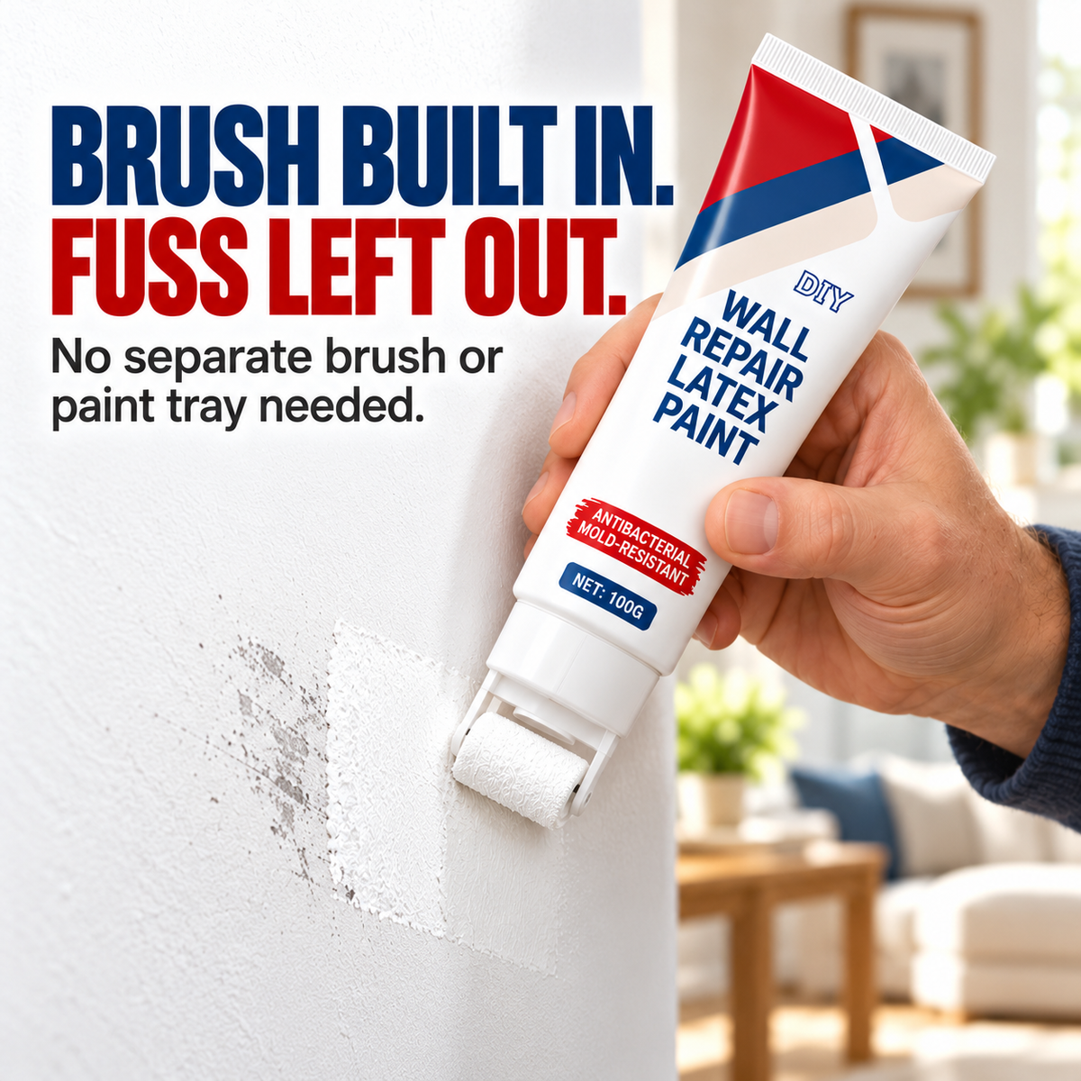 🔥 50% OFF Today Only! 🏠✨ Waterproof Wall Repair Paste with Built-In Roller – Quick & Easy Fixes for Cracks, Marks & Wall Imperfections💕