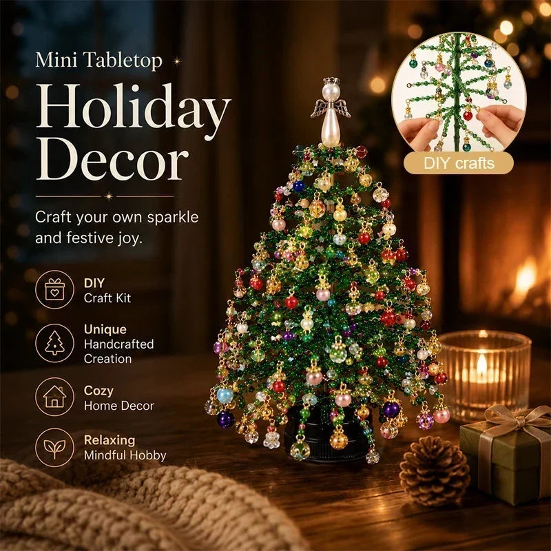 🎄✨ DIY Beaded Christmas Tree Kit – 🎅Create Your Own Sparkling Holiday Decoration