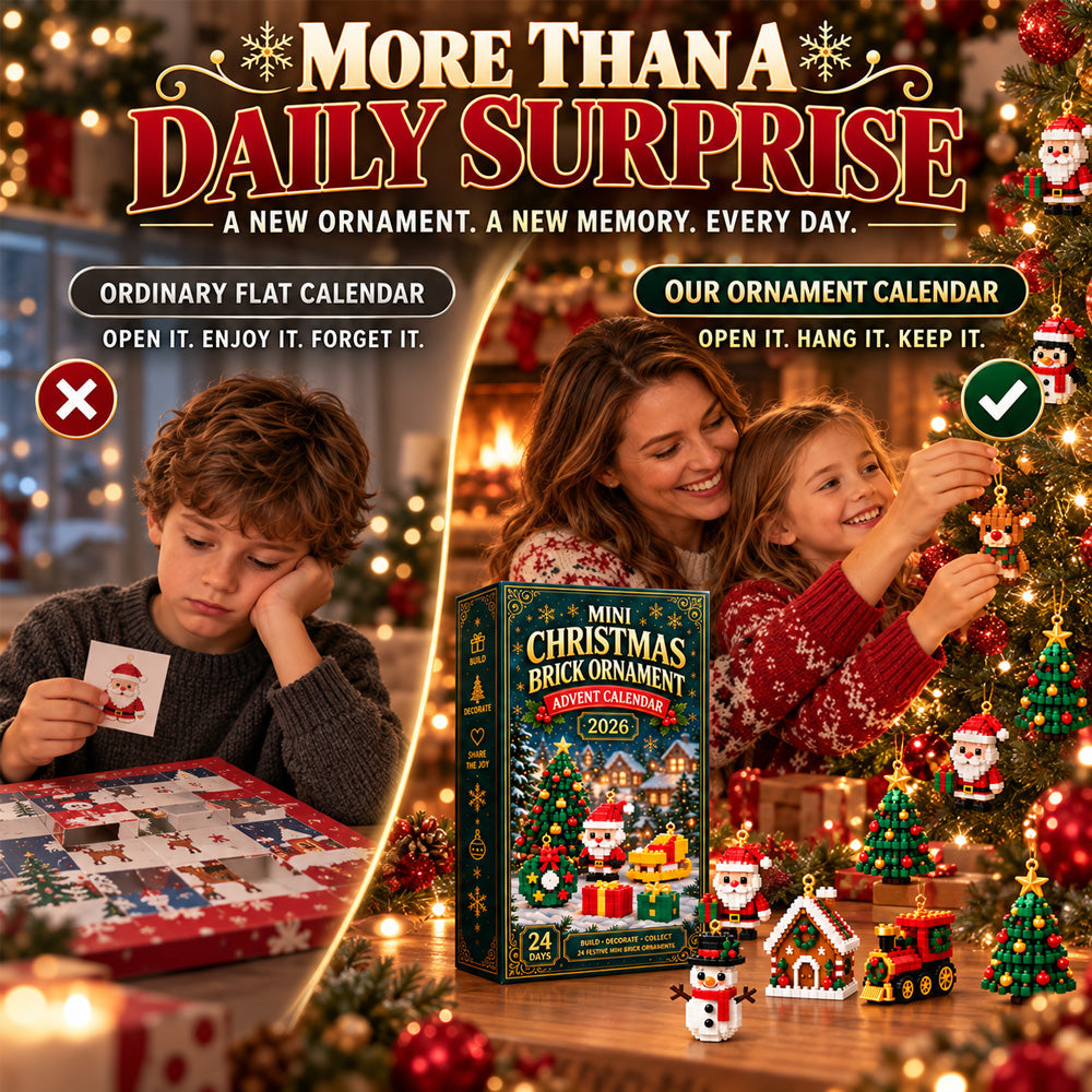 ⏳ Last day to save 49% – 🎄 24-Day Mini Christmas Ornament Advent Calendar | 24 unique festive buildable designs with hanging loops—perfect for decorating Christmas trees, wreaths, and holiday displays