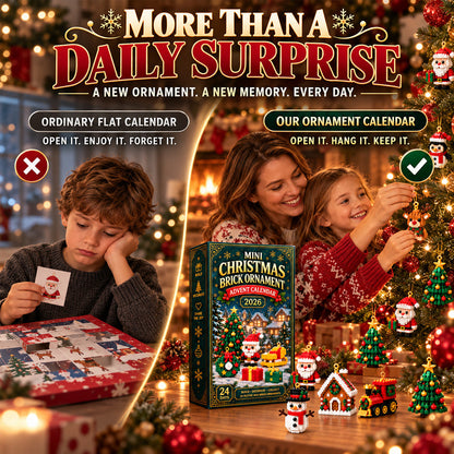 ⏳ Last day to save 49% – 🎄 24-Day Mini Christmas Ornament Advent Calendar | 24 unique festive buildable designs with hanging loops—perfect for decorating Christmas trees, wreaths, and holiday displays