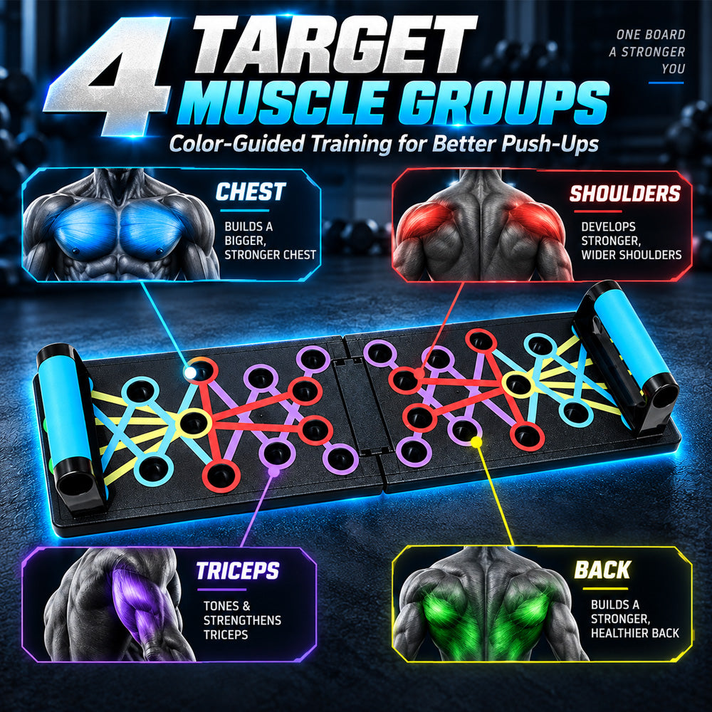 Foldable and multifunctional push-up board for training