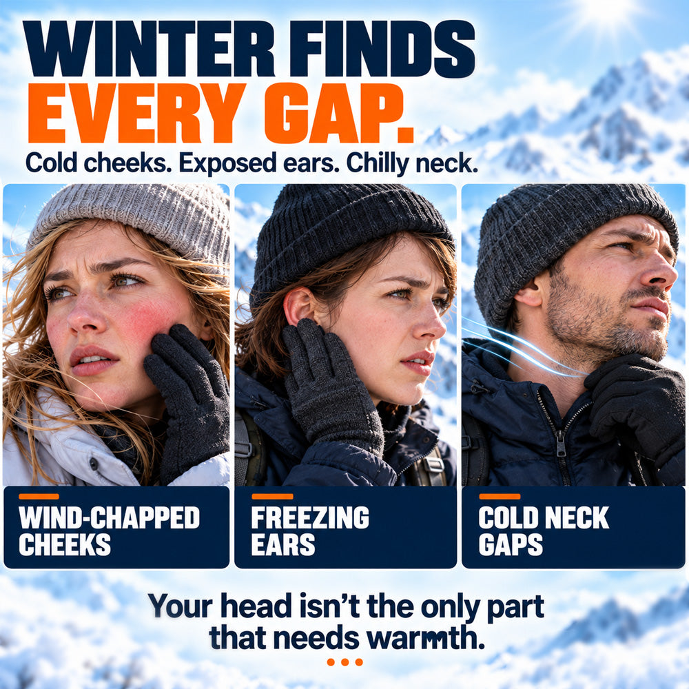 🥳2026 HOT SALE🥳💞50K+ SOLD! 🧣❄️ 50% OFF! 3-in-1 Winter Balaclava – windproof fleece covers head, neck, face & ears. Adjustable fit for skiing, cycling & cold weather!