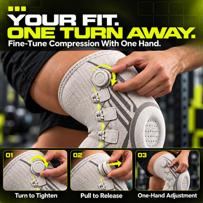 🏃Professional Adjustable Sports Knee Support Brace – Compression, Stability & Secure Fit for Active Movement