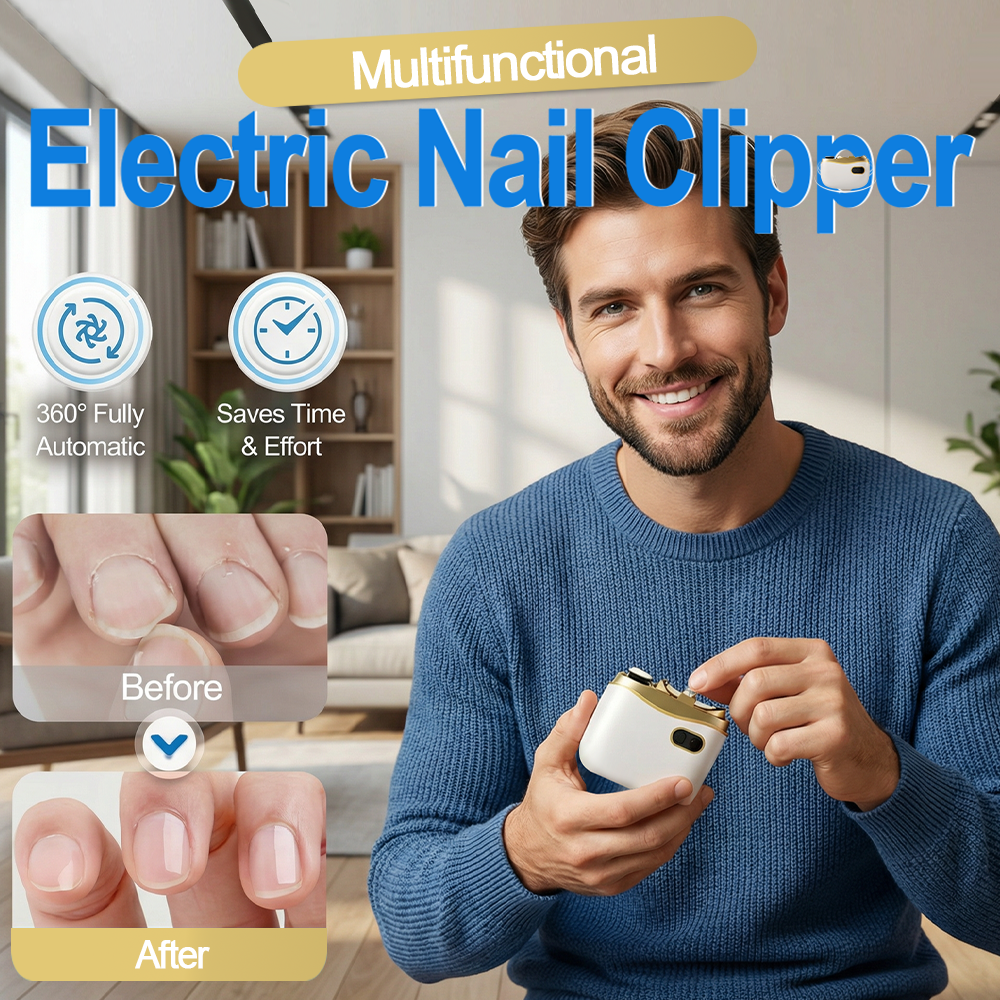 💥LAST DAY SALE 50% OFF💥 2-in-1 Electric Nail Clipper & Polisher 🏆 Universal automatic nail file for adults and children👶-Remifa®