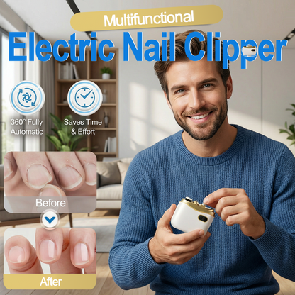 💥LAST DAY SALE 50% OFF💥 2-in-1 Electric Nail Clipper & Polisher 🏆 Universal automatic nail file for adults and children👶-Remifa®