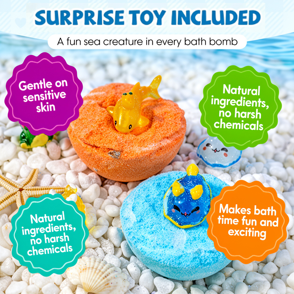 upsell🧸 12-Piece Bath Bomb Gift Set for Kids ✨🛀