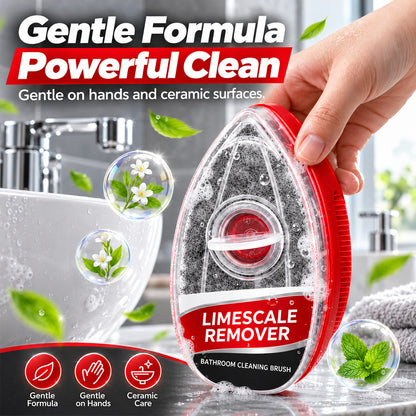 🛁 Buy 2 Get 1 Free 🏆🏆Bathroom Cleaning Brush – Built-In Cleaner Dispenser | Effortless Soap Scum & Limescale Removal for Shower Glass, Tiles & Sinks ✨