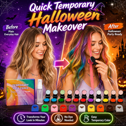 🔥Last Day 50% OFF🌈12-Color Temporary Hair Chalk Applicator Set🎁