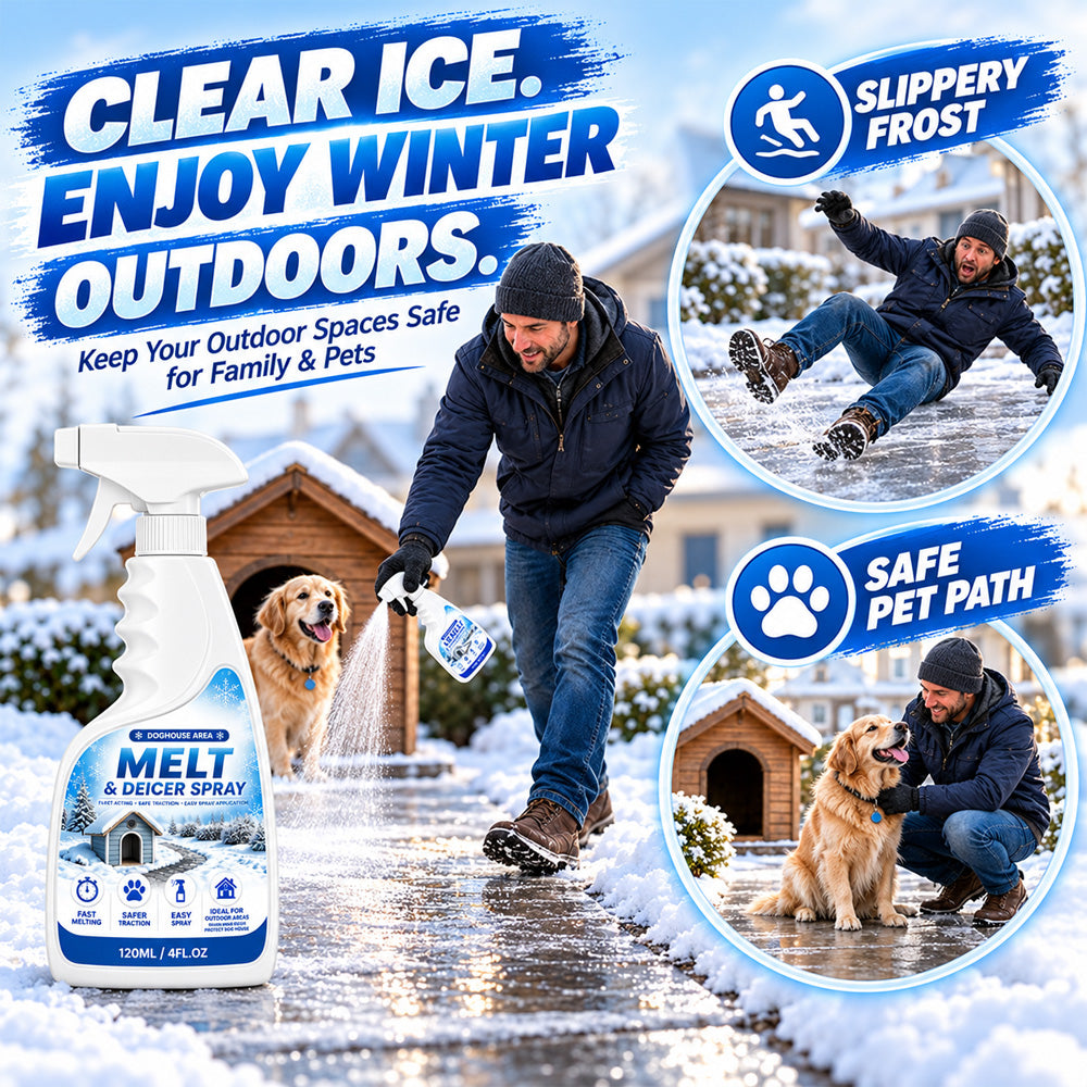 👑 Pet Friendly Salt-Free Ice Melting Spray, ❄️❄️Quick Spray-On De-Icer, Protects Paving & Garden From Salt Damage