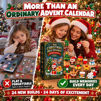 🎉🎉 Last day to save 49% – 🎄 24-Day Mini Christmas Ornament Advent Calendar | 24 unique festive buildable designs with hanging loops—perfect for decorating Christmas trees, wreaths, and holiday displays 🧱