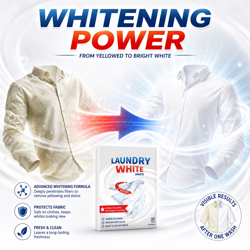 🤍 50% OFF Today Only – Restore Yellowed Whites Fast