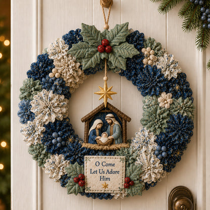 🎄 3D Fabric Poke Wreath DIY Kit🔥