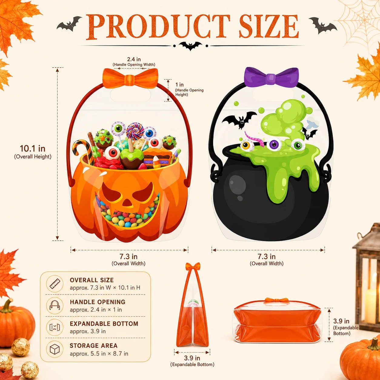 🎃 2026 Halloween Early Deal! 👻 40% OFF🎉Halloween Goodie Bags 🧡 Pumpkin & Cauldron Treat Bags for Trick-or-Treating, Parties & Spooky Fun 🍬 — Devareon®