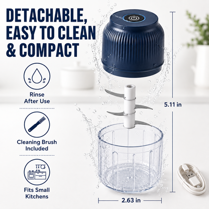 🥕 50% OFF NOW! 6-Blade Electric Food Chopper｜Chops Vegetables, Onions, Herbs, Nuts & Meat｜Cordless, One-Touch & Easy to Clean