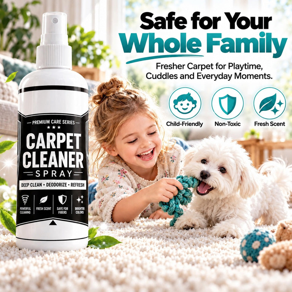 💥👀Shockingly low price!⏰🧼No-Scrub Deep Clean Carpet Spray | No Rinse Spot Stain Remover For Pet Paws 🐾, Coffee Spills ☕, Sofa & Car Upholstery 🚗
