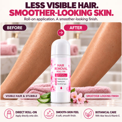 👑 LIMITED-TIME 50% OFF! | Gentle Smooth Roll-On Body Hair Removal—Smooth Legs, Bikini Line & Underarms in Minutes, No Razor Burn, No Wax, No Mess